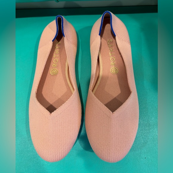 Rose Sakura Pink (Retired Color) Rothy’s Round Toe Classic Ballet Flat Size 12 - Picture 1 of 3